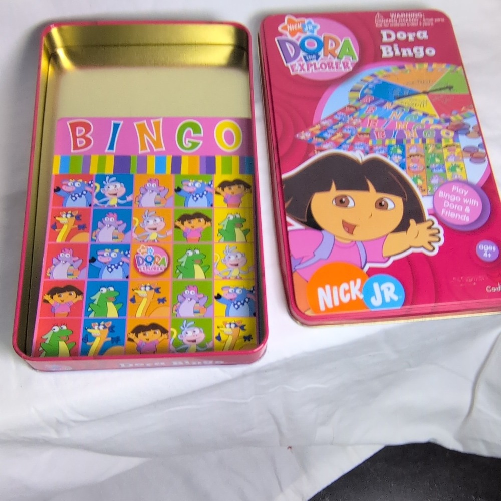 Nickelodeon Dora‎ Bingo Children's Game Tin Box Cartoon & TV Character Ages 4+